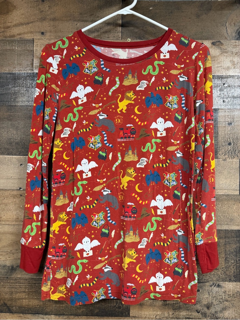 Little Sleepies Red Long-Sleeve Pajama Top with Harry Potter Print